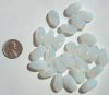 25 18x12mm Four Sided Twisted White Opal Ovals